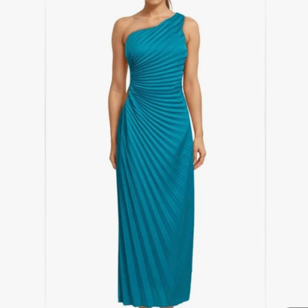 Delfi Collective Solie Gown in Blue/Green